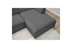 Canapé d'angle fixe MEGEVE tissu lisse - Angle droit - BOBOCHIC - The Bradery