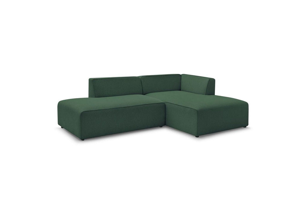 Canapé d'angle fixe MEGEVE tissu lisse - Angle droit - BOBOCHIC - The Bradery