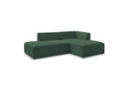 Canapé d'angle fixe MEGEVE tissu lisse - Angle droit - BOBOCHIC - The Bradery