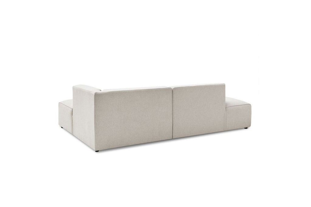 Canapé d'angle fixe MEGEVE tissu lisse - Angle droit - BOBOCHIC - The Bradery