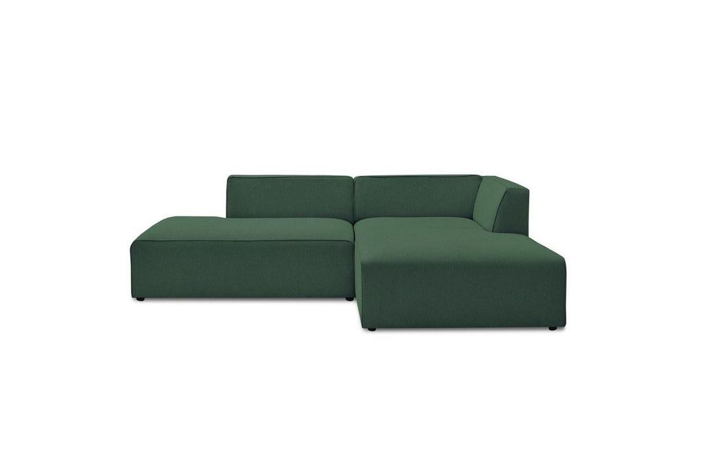 Canapé d'angle fixe MEGEVE tissu lisse - Angle droit - BOBOCHIC - The Bradery