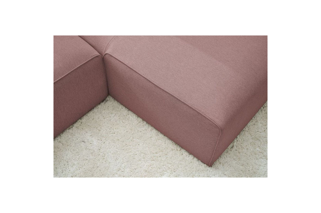 Canapé d'angle fixe MEGEVE tissu lisse - Angle droit - BOBOCHIC - The Bradery