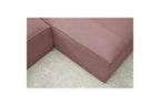 Canapé d'angle fixe MEGEVE tissu lisse - Angle droit - BOBOCHIC - The Bradery