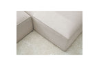 Canapé d'angle fixe MEGEVE tissu lisse - Angle droit - BOBOCHIC - The Bradery