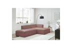 Canapé d'angle fixe MEGEVE tissu lisse - Angle droit - BOBOCHIC - The Bradery