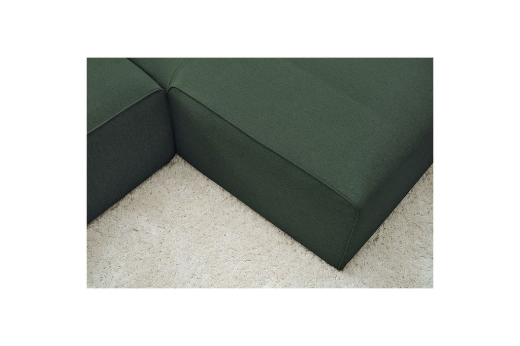 Canapé d'angle fixe MEGEVE tissu lisse - Angle droit - BOBOCHIC - The Bradery