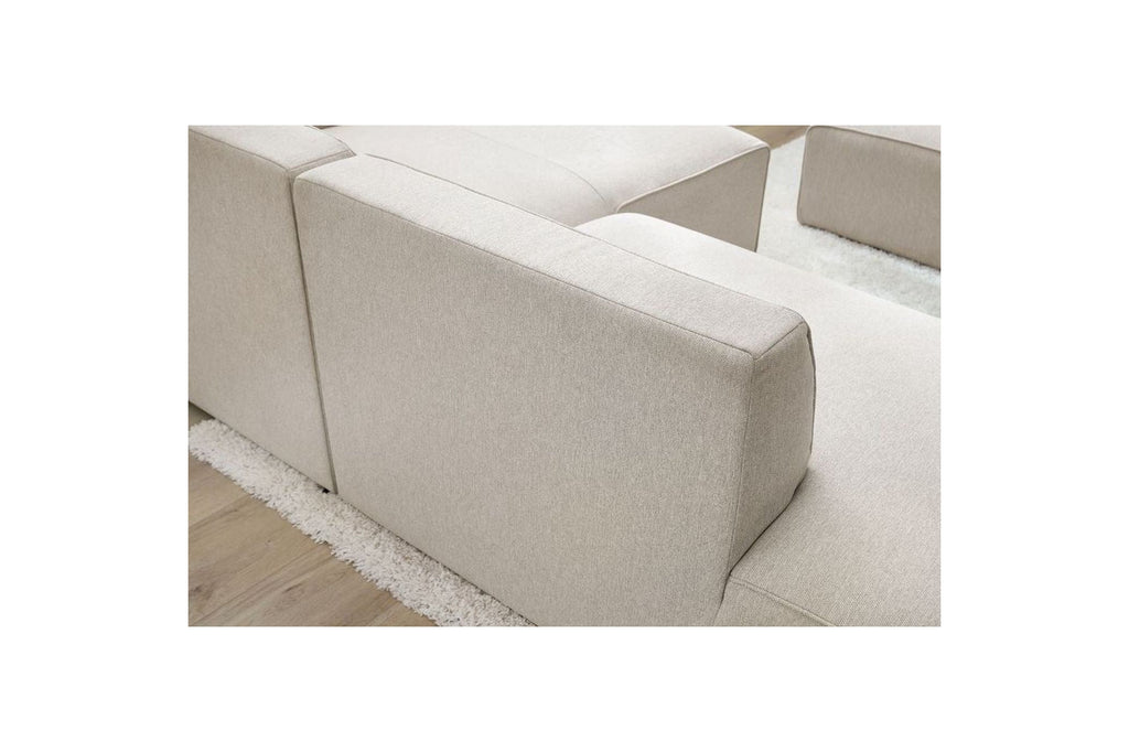 Canapé d'angle fixe MEGEVE tissu lisse - Angle droit - BOBOCHIC - The Bradery