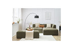 Canapé d'angle fixe modulable MEGEVE tissu texturé avec pouf - Angle droit - BOBOCHIC - The Bradery