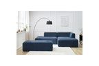 Canapé d'angle fixe modulable MEGEVE tissu texturé avec pouf - Angle droit - BOBOCHIC - The Bradery