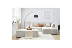 Canapé d'angle fixe modulable MEGEVE tissu texturé avec pouf - Angle droit - BOBOCHIC - The Bradery