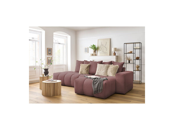 Fixed MONT WHITE fabric corner sofa - Right-hand corner - BOBOCHIC - The Bradery