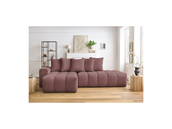 Fixed MONT WHITE corner sofa in fabric - Left-hand corner - BOBOCHIC - The Bradery