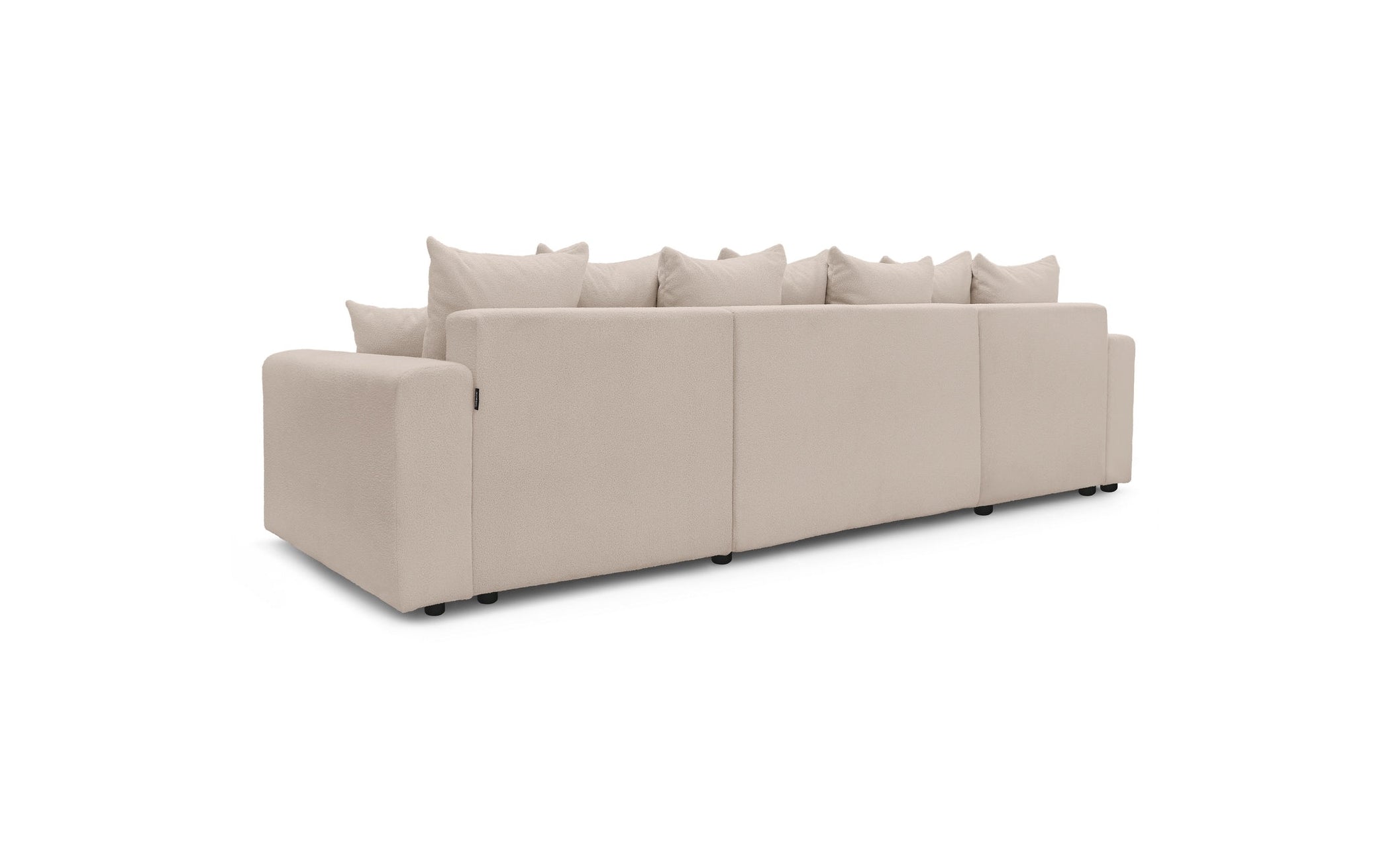 Sofá panorámico convertible con arcón ENVY de tejido bouclé - Panorámico - BOBOCHIC - The Bradery