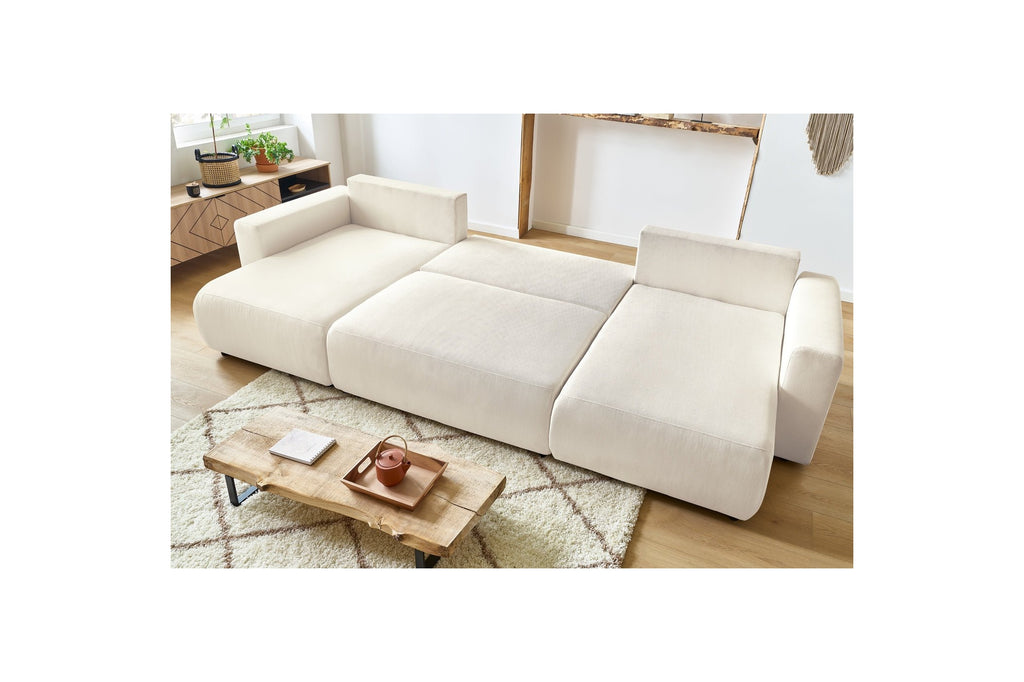 Sofá panorámico convertible con arcón ENVY de pana - BOBOCHIC - The Bradery