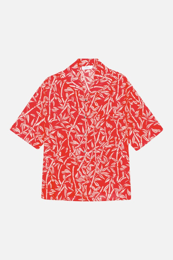 Camisa Cuba Bamboo - Rojo Lipstick