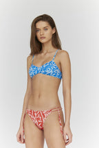 Wood Bamboo Bikini Bottoms - Lipstick Red