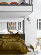 Fitted Sheet 100% Washed Linen Moka - Baton Rouge - The Bradery
