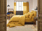 Drap Housse Gaze De Coton Gaia Safran - L'Effet Papillon - The Bradery