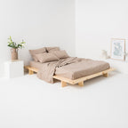 Washed Cotton Percale Flat Sheet - Clay - MOST - The Bradery