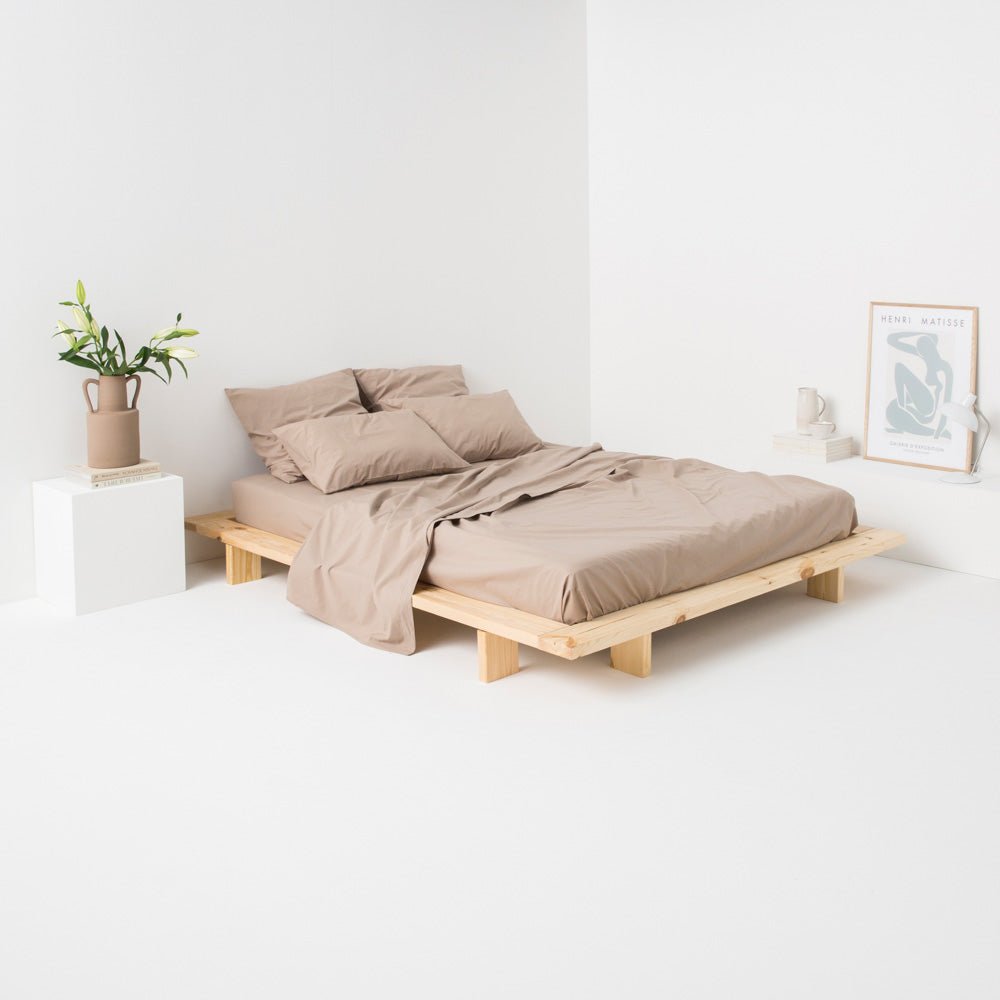 Washed Cotton Percale Flat Sheet - Clay - MOST - The Bradery
