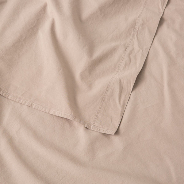 Drap Plat En Percale De Coton Lavé - Argile - MOST - The Bradery