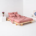 Washed Cotton Percale Flat Sheet - Dusty Pink - MOST - The Bradery