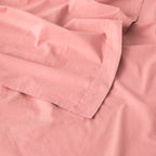 Washed Cotton Percale Flat Sheet - Dusty Pink - MOST - The Bradery