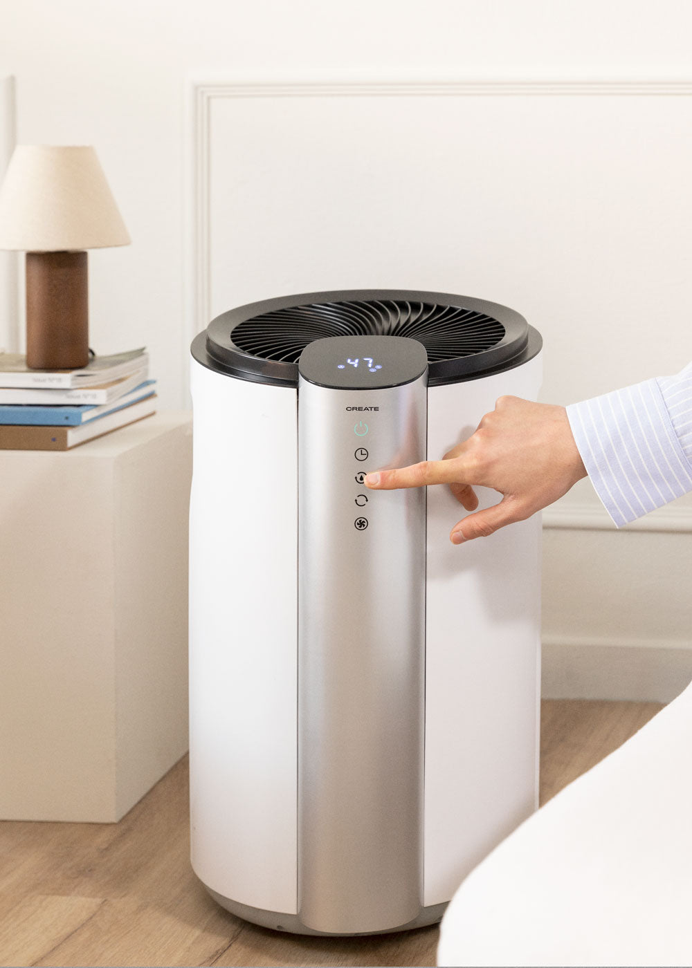 Dryplus Xl-Spiral - Déshumidificateur 20 L/Jour - 90M² - Blanc
