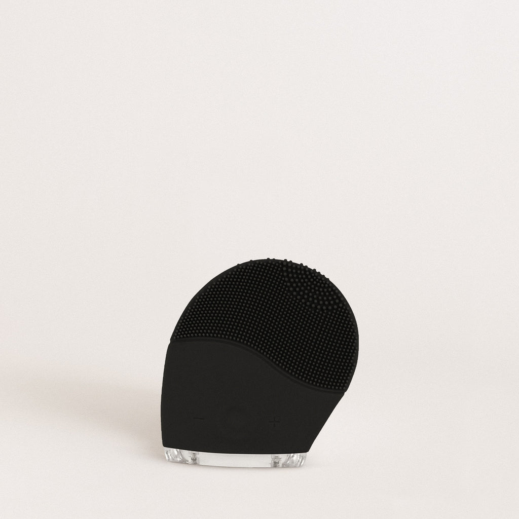 Face Wave - Silicone Facial Brush & Sonic Massager - Black
