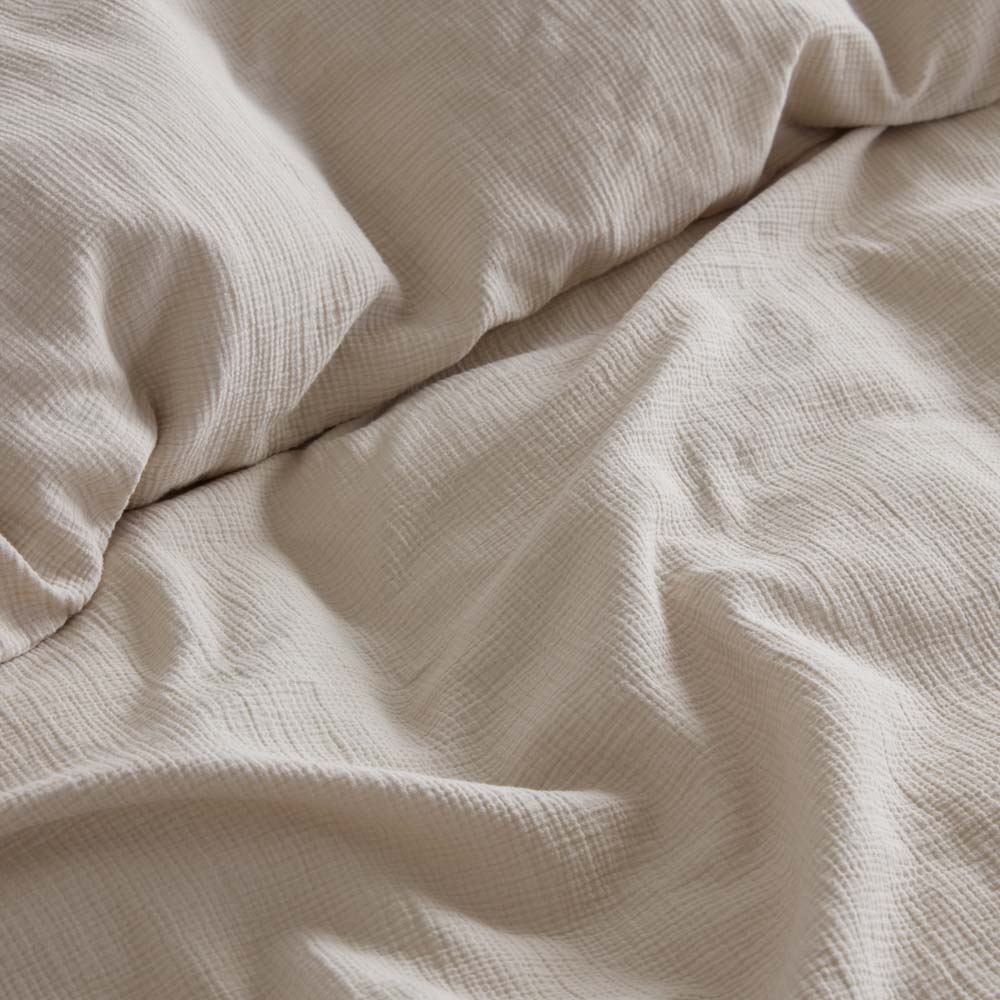 Drap Housse - En Gaze De Coton - Sable