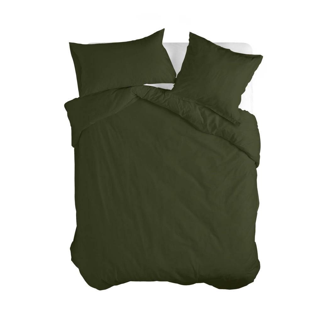 Housse De Couette Basique - Vert Olive HOUSSES DE COUETTE BLANC