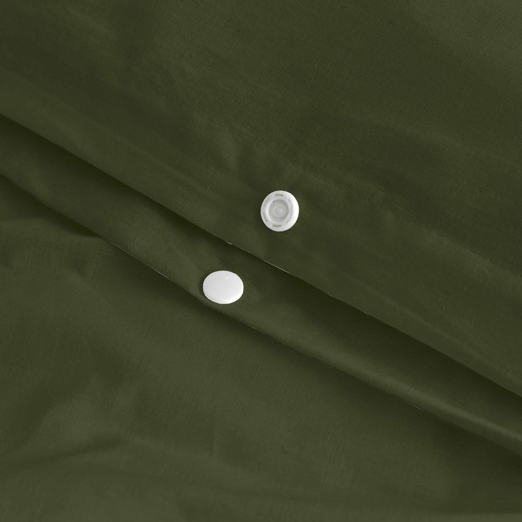 Housse De Couette Basique - Vert Olive HOUSSES DE COUETTE BLANC