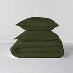 Housse De Couette Basique - Vert Olive HOUSSES DE COUETTE BLANC