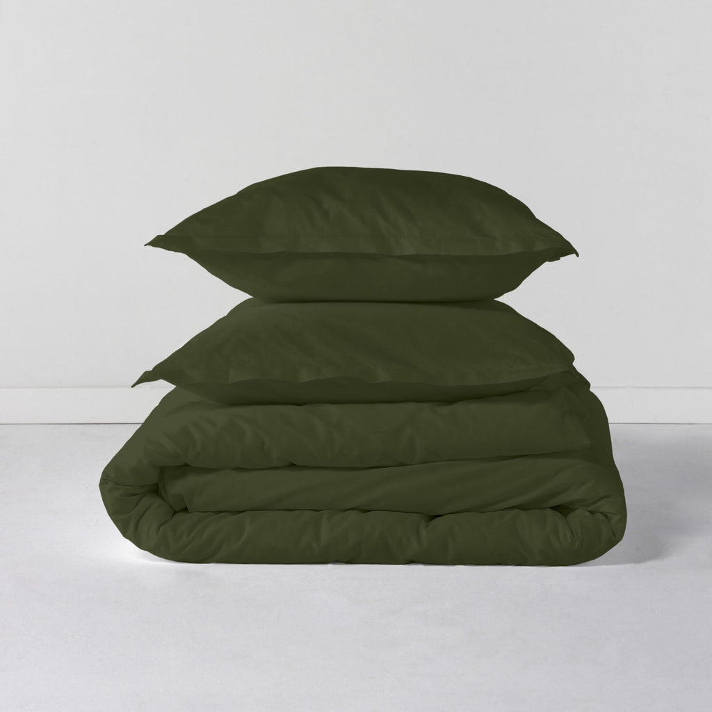 Housse De Couette Basique - Vert Olive HOUSSES DE COUETTE BLANC