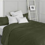 Housse De Couette Basique - Vert Olive HOUSSES DE COUETTE BLANC