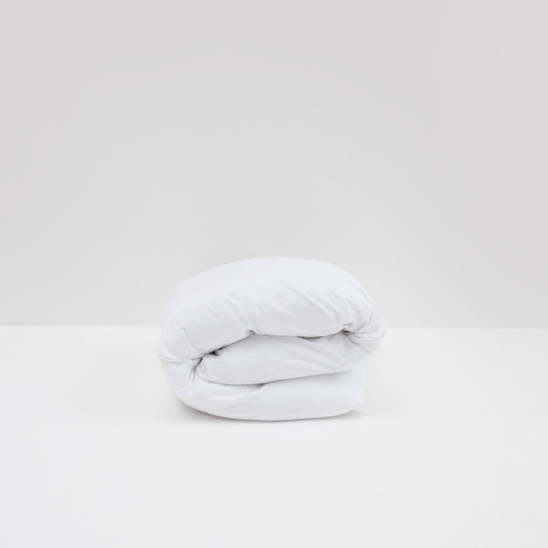 Housse De Couette En Percale De Coton Lavé - Blanc - MOST - The Bradery