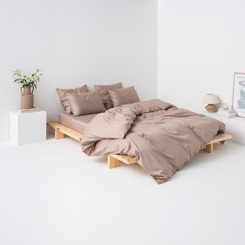 Cotton Satin Duvet Cover - Clay - MOST - The Bradery