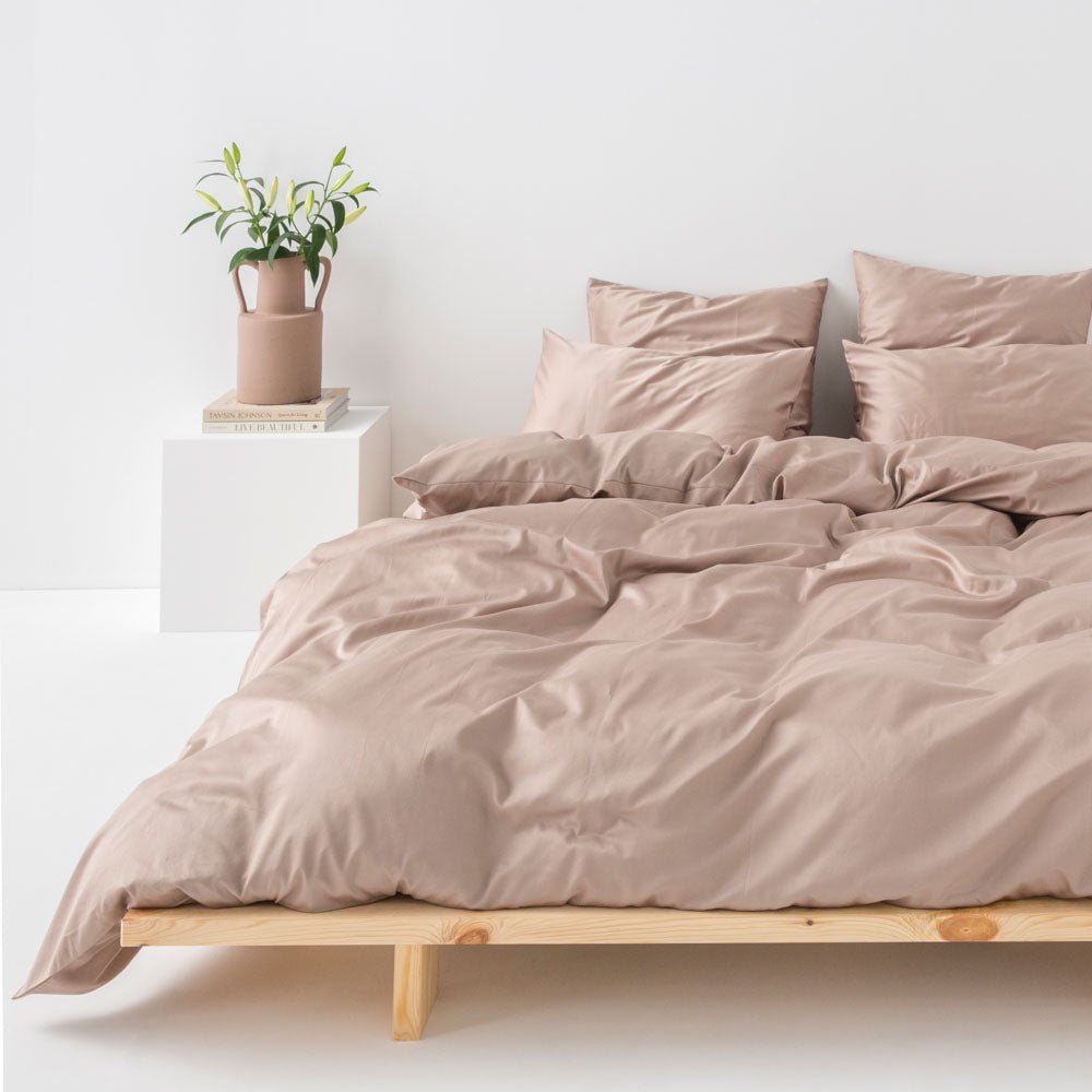 Cotton Satin Duvet Cover - Clay - MOST - The Bradery