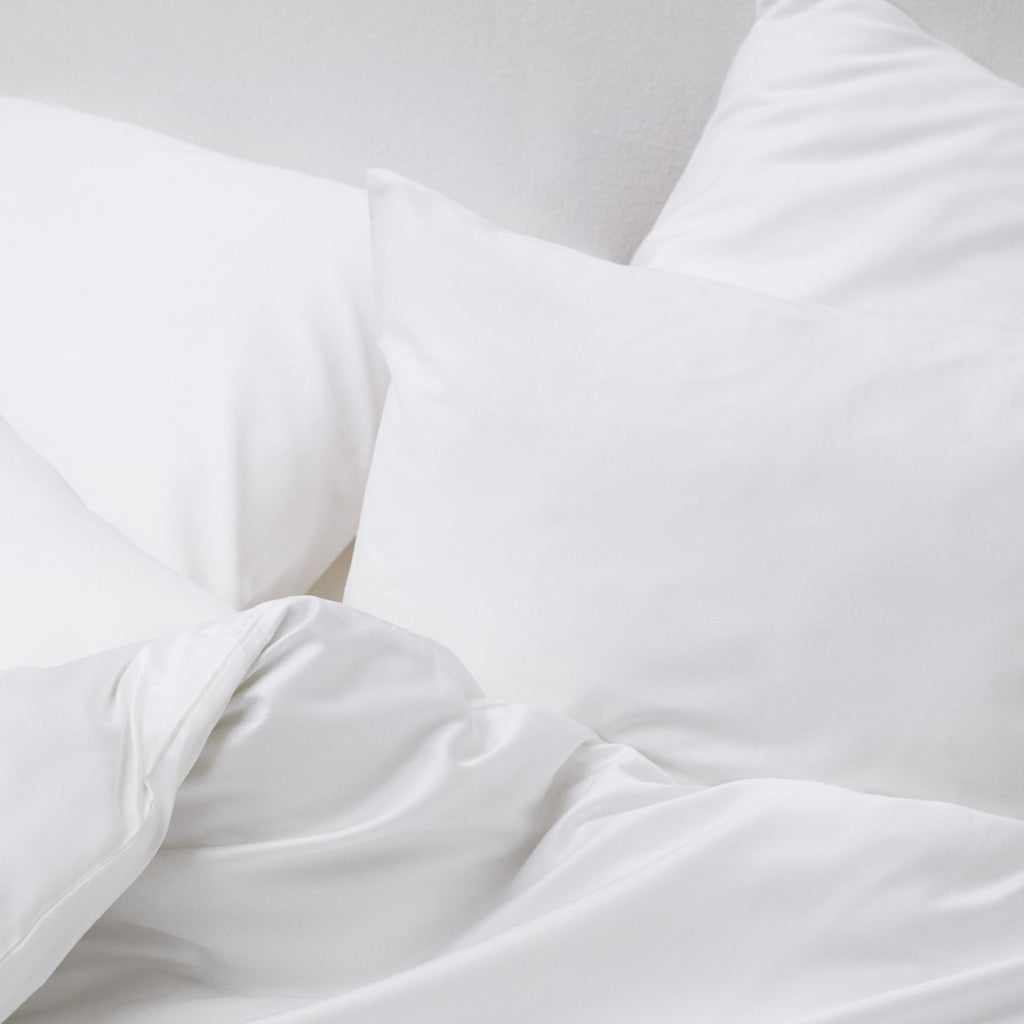 Cotton Satin Duvet Cover - White - MOST - The Bradery