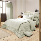 Housse De Couette Gaze De Coton Gaia Vert D'Eau - L'Effet Papillon - The Bradery