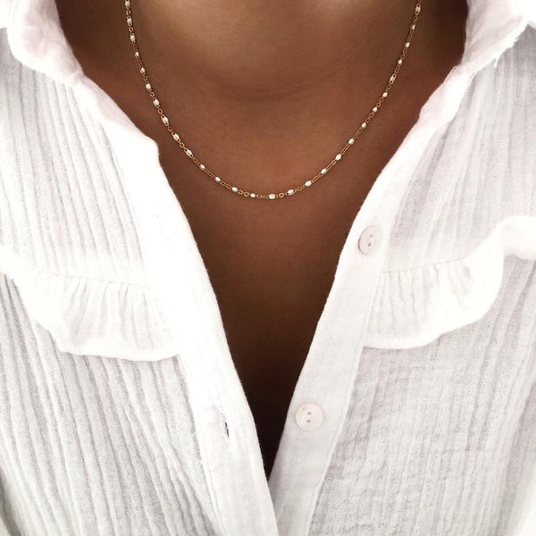 Collar de acero blanco "Galy" instants-plaisirs 