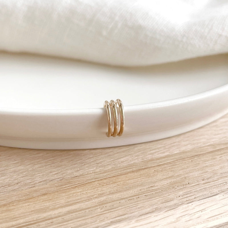 Gold-plated “Lago” ear ring-instants-plaisirs-Instants Plaisirs • Jewelry