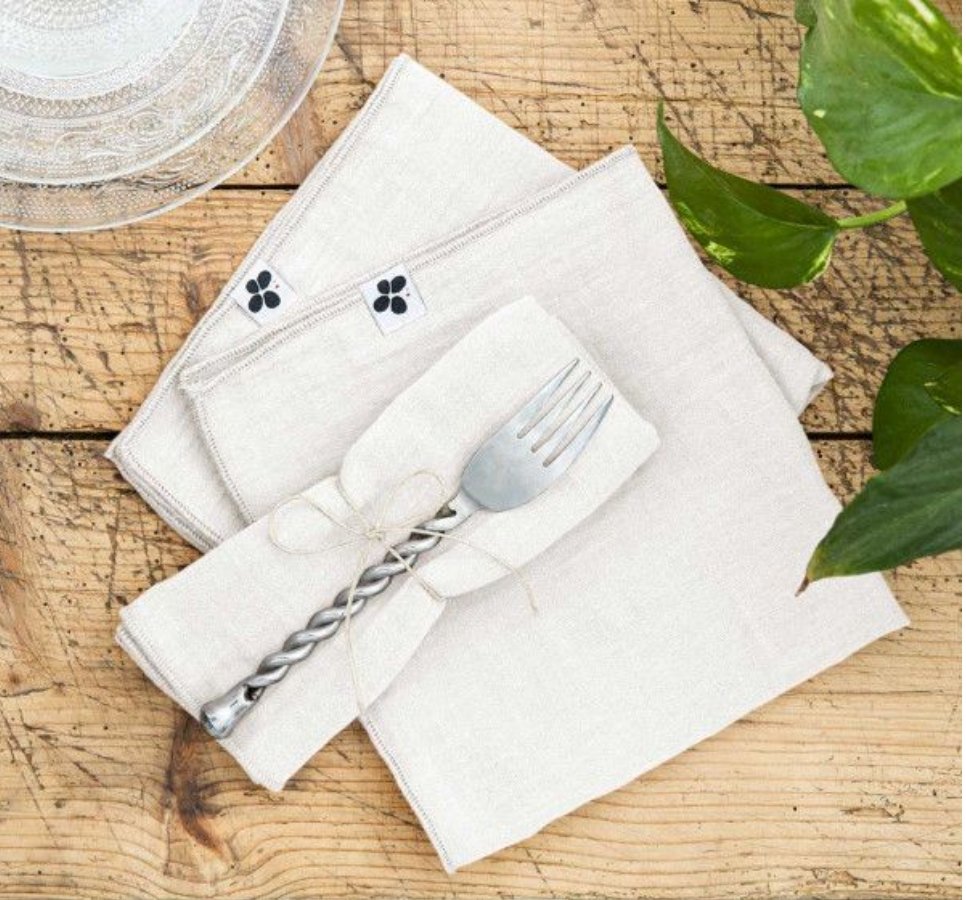 Lot De 3 Serviettes Gaze De Coton Gaïa Chantilly - L'Effet Papillon - The Bradery