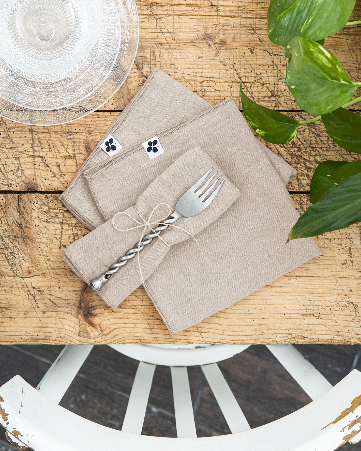 Set of 3 towels cotton gauze GAÏA Pampa - L'Effet Papillon - The Bradery