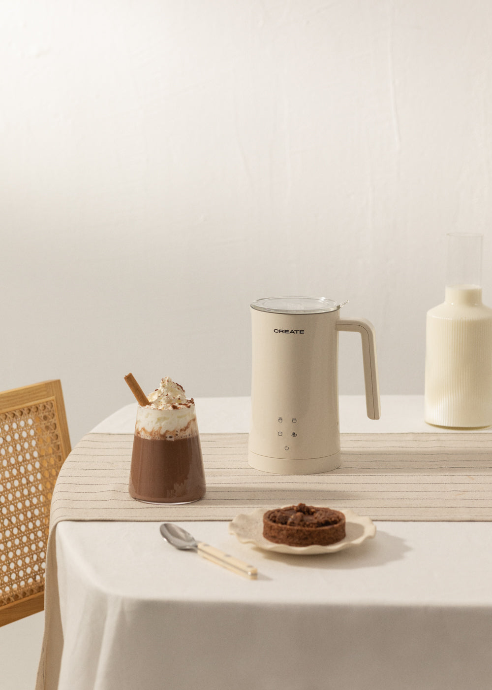 Milk Frother Studio - Espumador Y Calentador De Leche - Blanco Roto