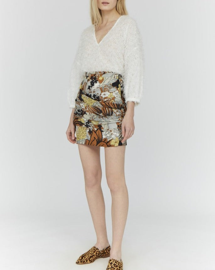 Bryter Botanical Mini Skirt - Caramel