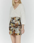 Bryter Botanical Mini Skirt - Caramel