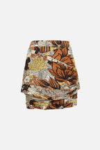 Bryter Botanical Mini Skirt - Caramel