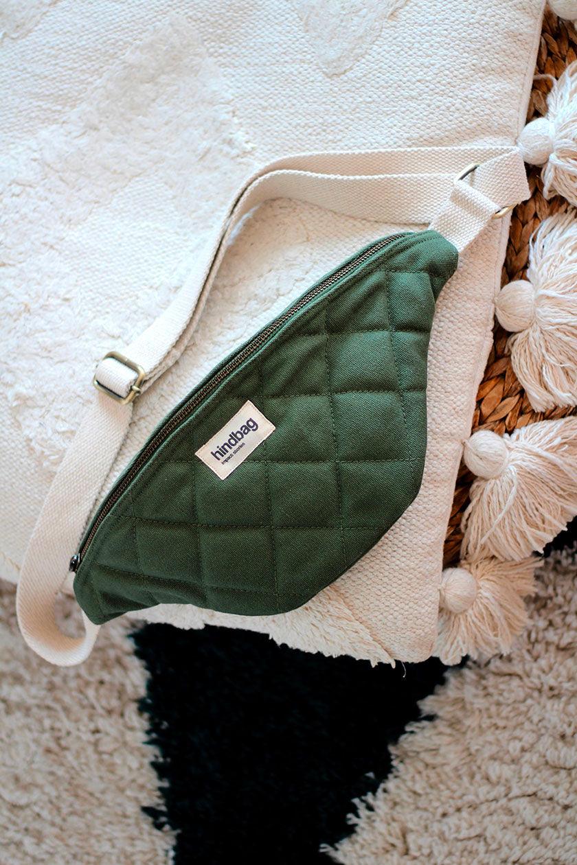 Olivia quiltad midjeväska oliv Hindbag2
