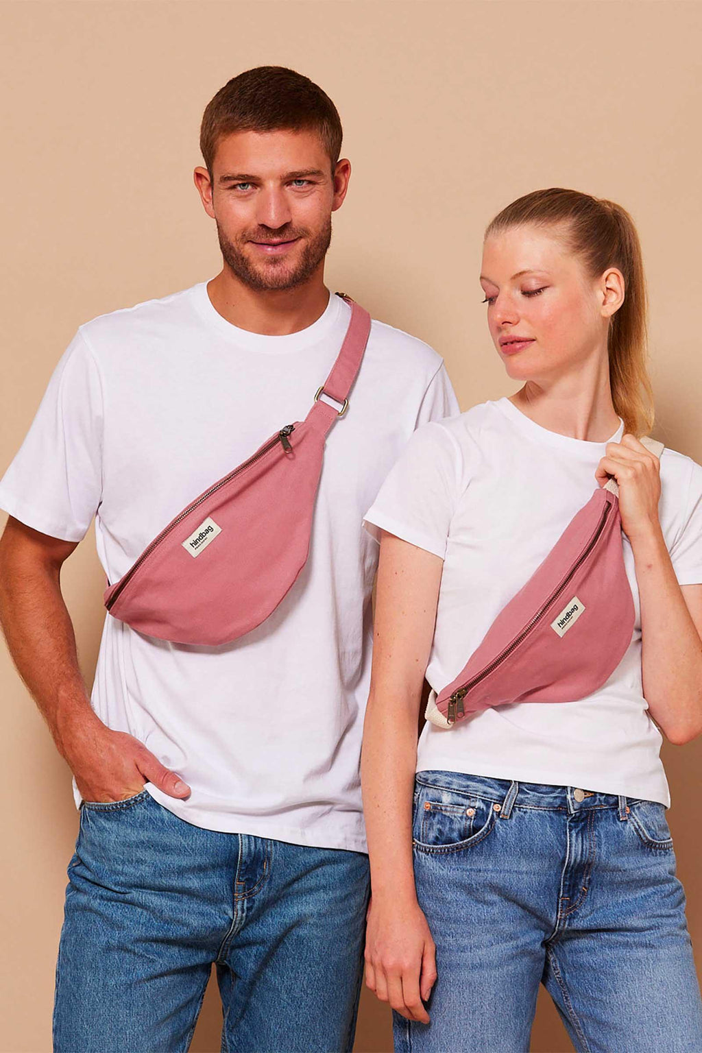 Sasha L bæltetaske Lyserød blush Hindbag2